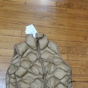 Women's Tan Puffer Vest